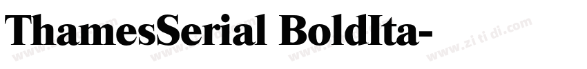 ThamesSerial BoldIta字体转换